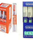 WISDOM 212 SMOKERS EXTRA HARD BROWN or White BRISTLE TOOTHBRUSH